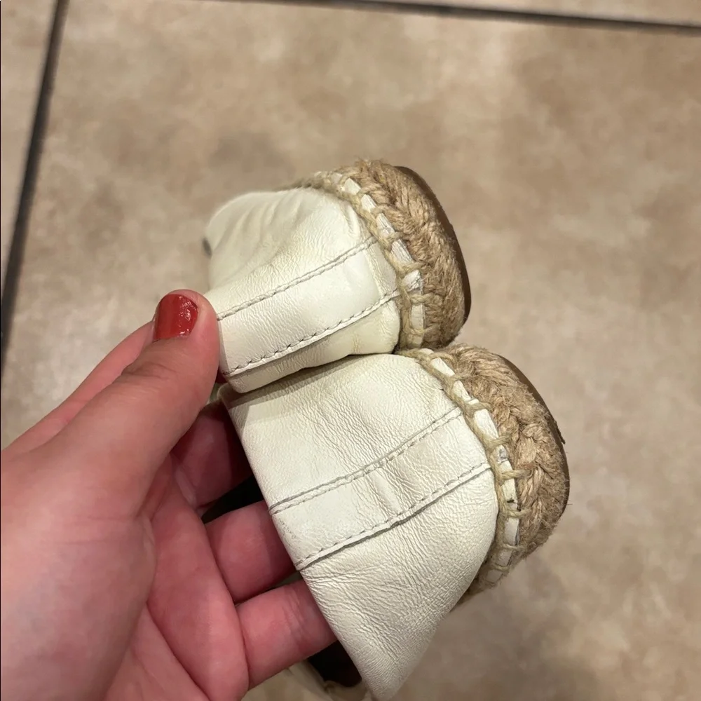 Tory Burch Dulce De Leche Black Leather Colorblock Espadrilles
